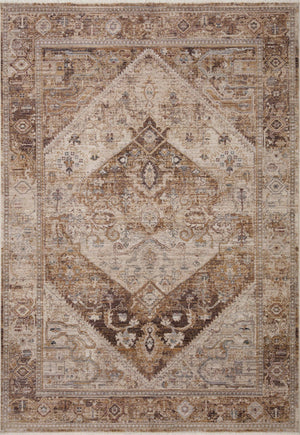 Loloi Loloi Lyra LYR-07 Traditional Power Loomed Rug Natural / Mocha 11'-6" x 15'-7"