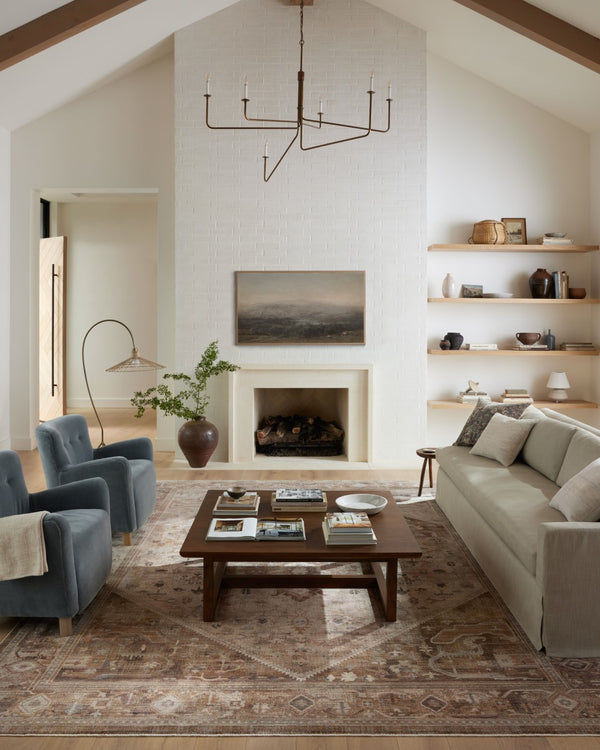 Loloi Loloi Lyra LYR-07 Traditional Power Loomed Rug Natural / Mocha 11'-6" x 15'-7"