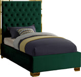 Lana Velvet / Engineered Wood / Foam Contemporary Green Velvet Twin Bed - 44" W x 81.5" D x 58.5" H