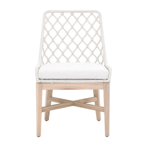 Essentials for Living Woven Lattis Outdoor Dining Chair 6803.WHT/WHT/GT