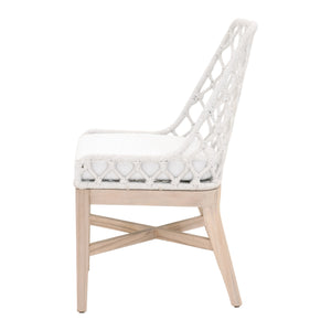 Essentials for Living Woven Lattis Outdoor Dining Chair 6803.WHT/WHT/GT