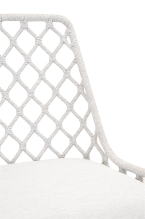 Essentials for Living Woven Lattis Outdoor Dining Chair 6803.WHT/WHT/GT