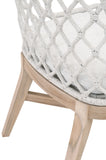 Essentials for Living Woven Lattis Outdoor Dining Chair 6803.WHT/WHT/GT