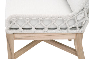 Essentials for Living Woven Lattis Outdoor Wing Chair 6804.WHT/WHT/GT