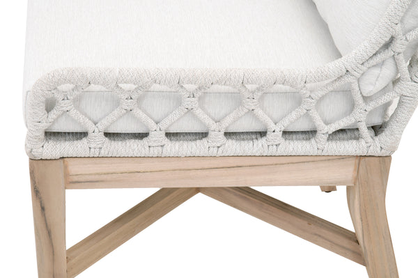 Essentials for Living Woven Lattis Outdoor Wing Chair 6804.WHT/WHT/GT