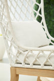 Essentials for Living Woven Lattis Outdoor Wing Chair 6804.WHT/WHT/GT