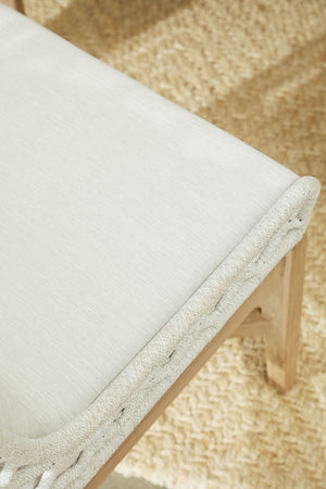 Essentials for Living Woven Lattis Outdoor Wing Chair 6804.WHT/WHT/GT