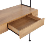 Lean Industrial Desk in Black Steel and Brown Wood by LumiSource