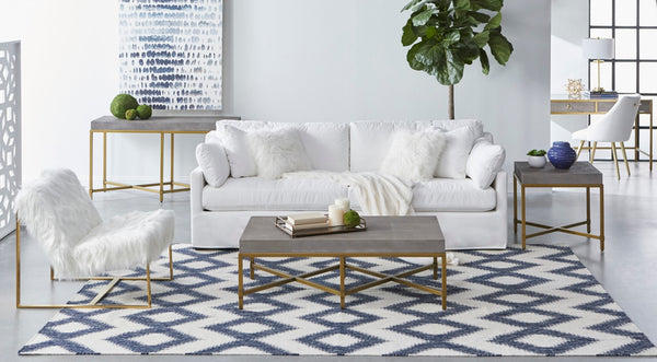 Essentials for Living Stitch & Hand - Upholstery Lena 95" Slope Arm Slipcover Sofa 6603-3.LPPRL