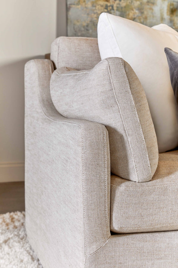 Essentials for Living Stitch & Hand - Upholstery Lena 95" Slope Arm Slipcover Sofa 6603-3.BISQ