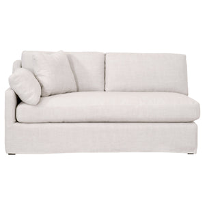 Essentials for Living Stitch & Hand - Upholstery Lena Modular Slope Arm Slipcover 2-Seat Left Arm Sofa 6603-2S1LA.BISQ