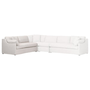 Essentials for Living Stitch & Hand - Upholstery Lena Modular Slope Arm Slipcover 2-Seat Left Arm Sofa 6603-2S1LA.BISQ