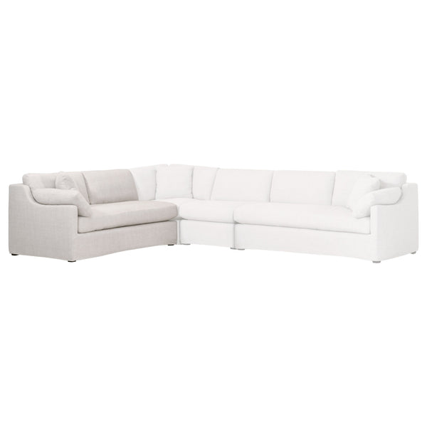 Essentials for Living Stitch & Hand - Upholstery Lena Modular Slope Arm Slipcover 2-Seat Left Arm Sofa 6603-2S1LA.BISQ