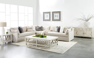 Essentials for Living Stitch & Hand - Upholstery Lena Modular Slope Arm Slipcover 2-Seat Left Arm Sofa 6603-2S1LA.BISQ