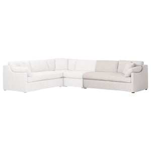 Essentials for Living Stitch & Hand - Upholstery Lena Modular Slope Arm Slipcover 2-Seat Right Arm Sofa 6603-2S1RA.BISQ