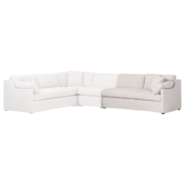 Essentials for Living Stitch & Hand - Upholstery Lena Modular Slope Arm Slipcover 2-Seat Right Arm Sofa 6603-2S1RA.BISQ