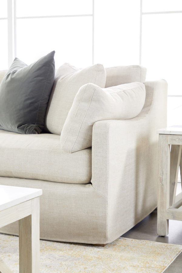 Essentials for Living Stitch & Hand - Upholstery Lena Modular Slope Arm Slipcover 2-Seat Right Arm Sofa 6603-2S1RA.BISQ