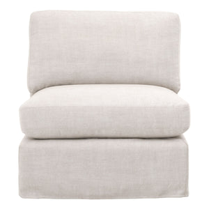 Essentials for Living Stitch & Hand - Upholstery Lena Modular Slope Arm Slipcover 1-Seat Armless Chair 6603-1S.BISQ