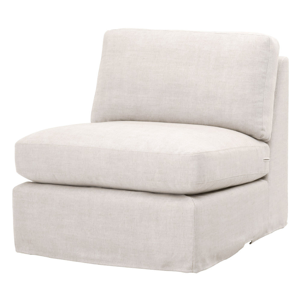 Essentials for Living Stitch & Hand - Upholstery Lena Modular Slope Arm Slipcover 1-Seat Armless Chair 6603-1S.BISQ
