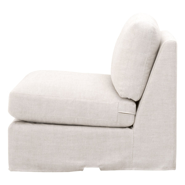 Essentials for Living Stitch & Hand - Upholstery Lena Modular Slope Arm Slipcover 1-Seat Armless Chair 6603-1S.BISQ
