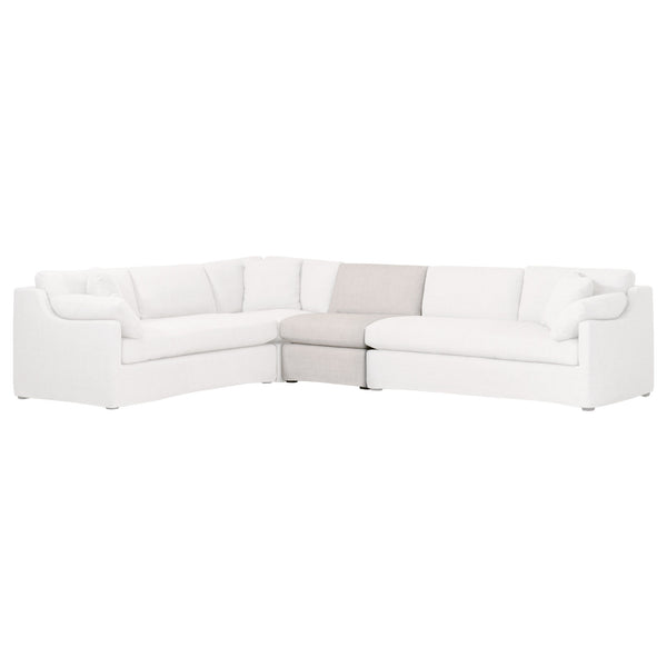 Essentials for Living Stitch & Hand - Upholstery Lena Modular Slope Arm Slipcover 1-Seat Armless Chair 6603-1S.BISQ