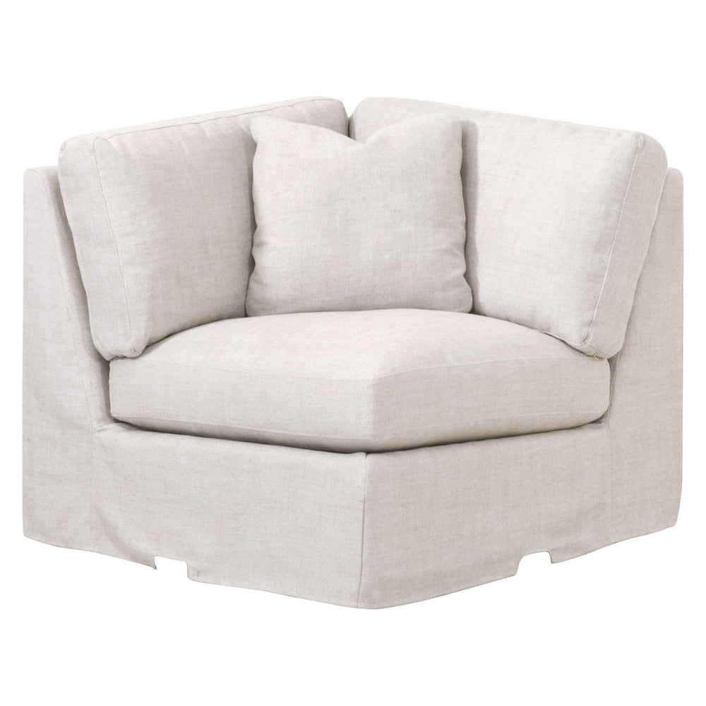 Essentials for Living Stitch & Hand - Upholstery Lena Modular Slope Arm Slipcover Corner Chair 6603-CRN.BISQ