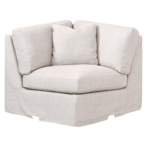 Essentials for Living Stitch & Hand - Upholstery Lena Modular Slope Arm Slipcover Corner Chair 6603-CRN.BISQ