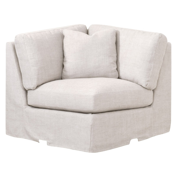 Essentials for Living Stitch & Hand - Upholstery Lena Modular Slope Arm Slipcover Corner Chair 6603-CRN.BISQ