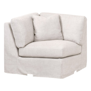 Essentials for Living Stitch & Hand - Upholstery Lena Modular Slope Arm Slipcover Corner Chair 6603-CRN.BISQ