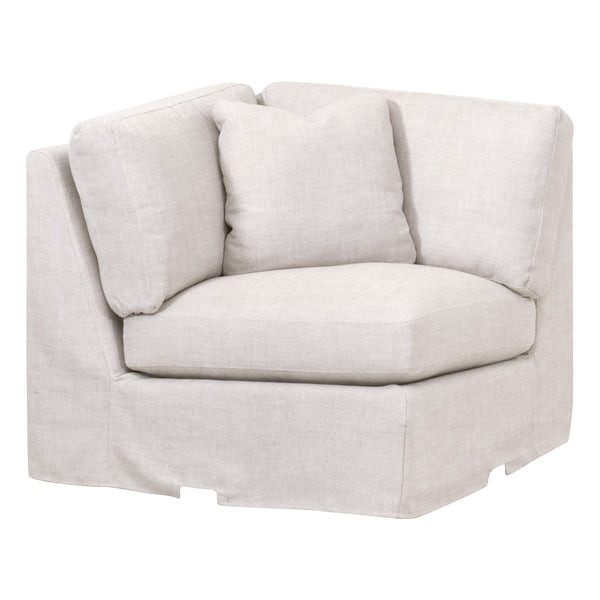 Essentials for Living Stitch & Hand - Upholstery Lena Modular Slope Arm Slipcover Corner Chair 6603-CRN.BISQ