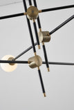 Bethel Black Chandelier in Metal & Glass