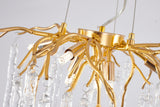 Bethel Gold Chandelier in Aluminum & Glass