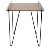 Loft Mid-Century Modern End Table in Walnut and Black by LumiSource