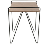 Loft Mid-Century Modern End Table in Walnut and Black by LumiSource