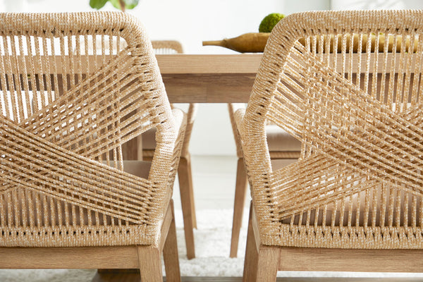 Essentials for Living Woven Loom Arm Chair - Set of 2 6809KD.SND/FLGRY/NG