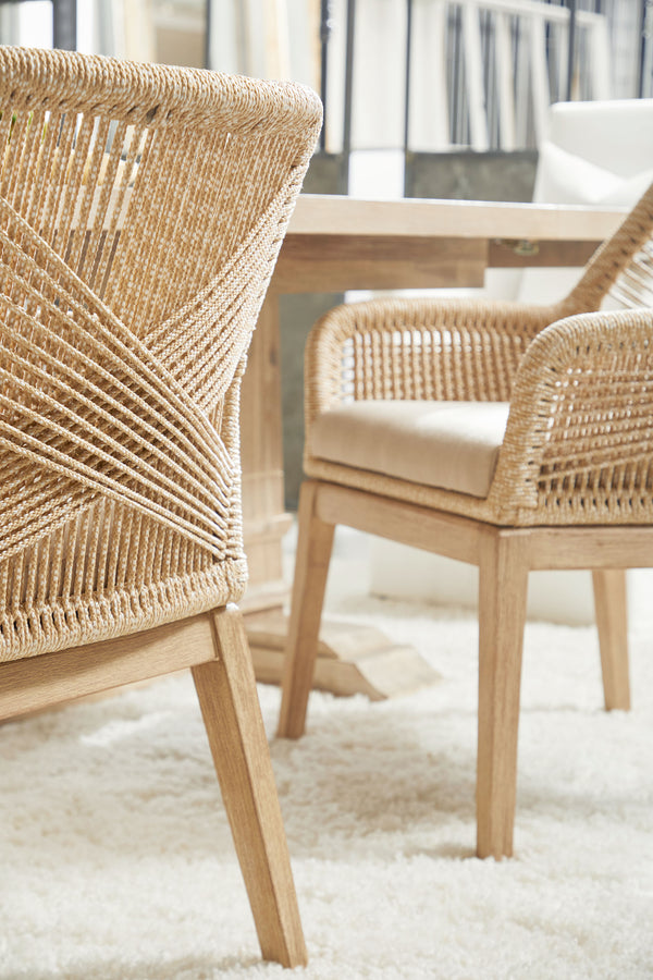 Essentials for Living Woven Loom Arm Chair - Set of 2 6809KD.SND/FLGRY/NG
