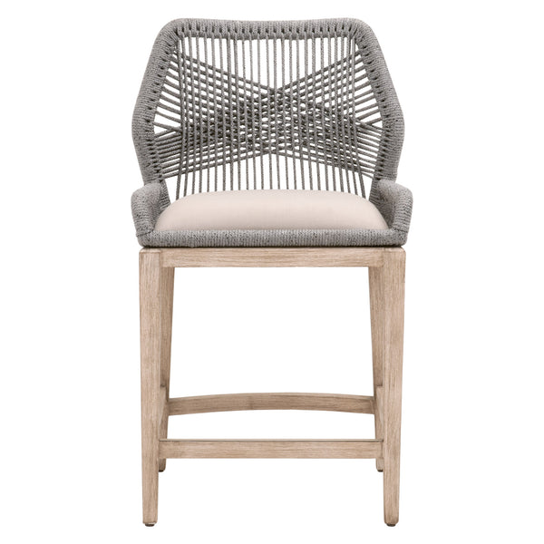 Essentials for Living Woven Loom Counter Stool 6808CS.PLA/LGRY/NG
