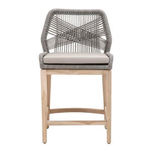 Essentials for Living Woven Loom Outdoor Counter Stool 6808CS.PLA-R/SG/GT