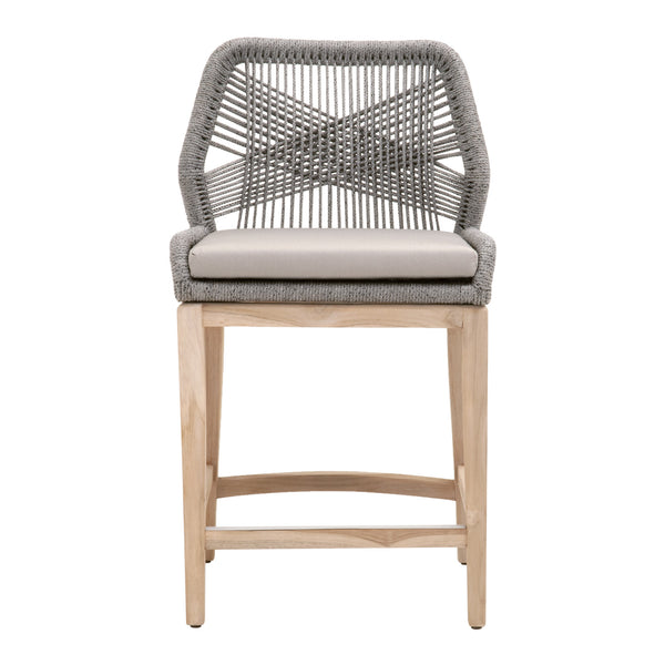 Essentials for Living Woven Loom Outdoor Counter Stool 6808CS.PLA-R/SG/GT
