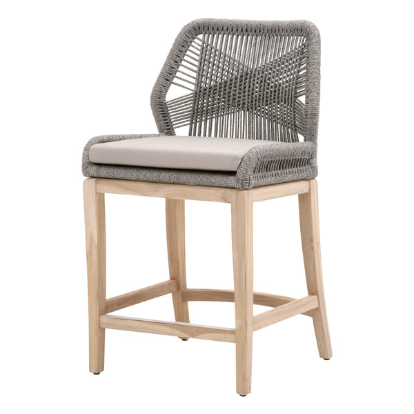 Essentials for Living Woven Loom Outdoor Counter Stool 6808CS.PLA-R/SG/GT