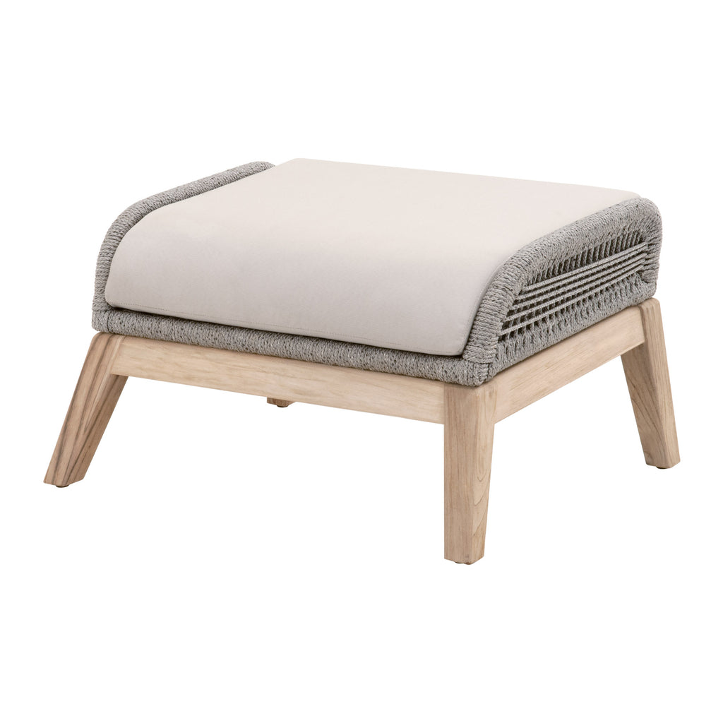 Essentials for Living Woven Loom Outdoor Footstool 6817FS.PLA-R/SG/GT