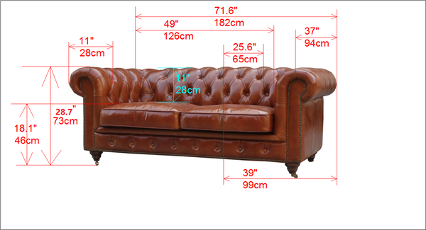 Pasargad Genuine Leather Chester Bay Tufted Loveseat LOVE-3009-2-PASARGAD