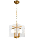 Bethel Gold Chandelier in Iron & Acyrlic