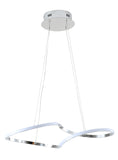 Bethel Chrome LED Chandelier in Metal & Siliconce