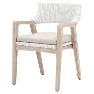 Essentials for Living Woven Lucia Arm Chair 6810.WTR/LGRY/NG