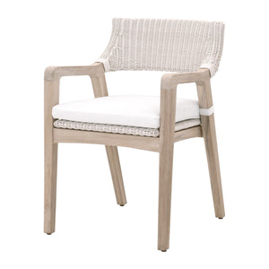 Essentials for Living Woven Lucia Outdoor Arm Chair 6810.PW/WHT/GT