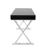 Luster Contemporary Desk in Black by LumiSource