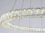 Bethel Chrome LED Chandelier in Metal & Crystal