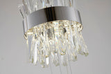 Bethel Chrome LED Pendant in Stainless Steel & Crystal