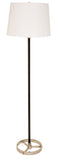 62" Morgan Floor Lamp in Black with Polished Nickel